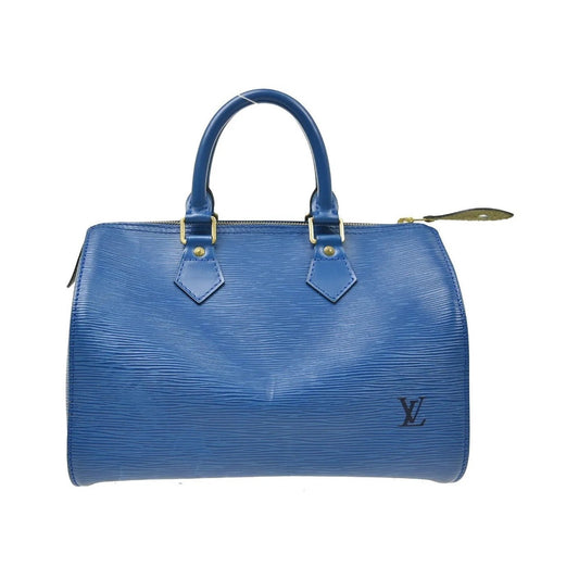 Louis Vuitton Speedy Epi Leather, Blue, Leather, Handbag