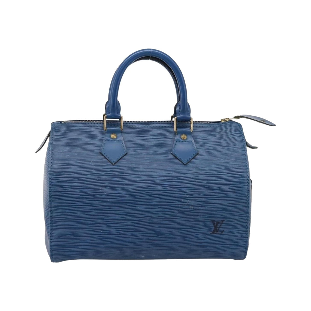 Louis Vuitton Speedy Epi Leather, Blue, Leather, Handbag