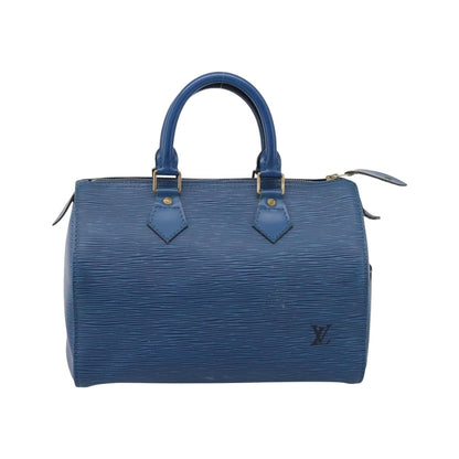 Louis Vuitton Speedy Epi Leather, Blue, Leather, Handbag
