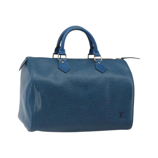 Louis Vuitton Speedy Epi Leather, Blue, Leather, Handbag