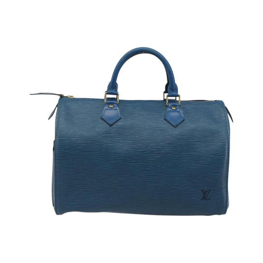 Louis Vuitton Speedy Epi Leather, Blue, Leather, Handbag