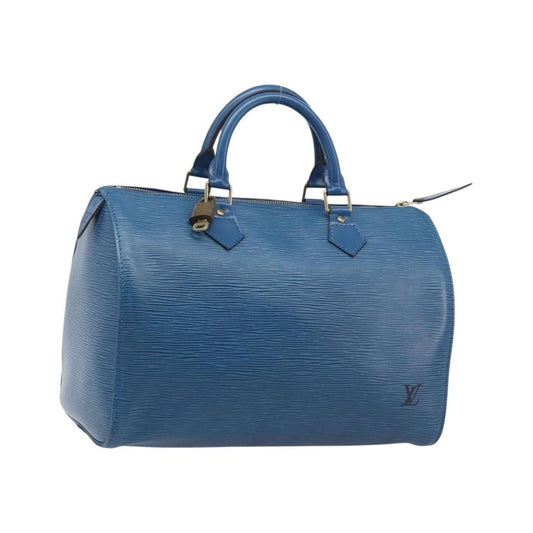 Louis Vuitton Speedy Epi Leather, Blue, Leather, Handbag