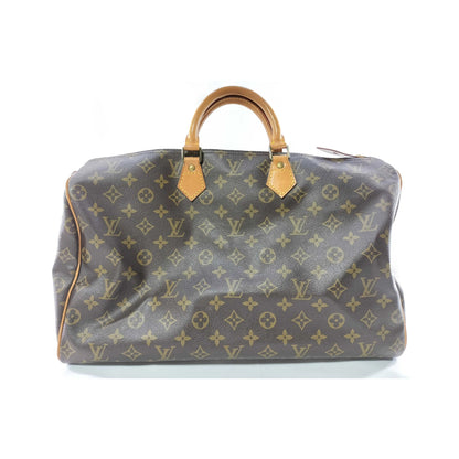 Louis Vuitton Speedy Monogram, Brown, Canvas, Handbag