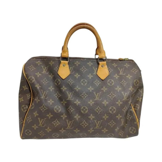 Louis Vuitton Speedy Monogram, Brown, Canvas, Handbag
