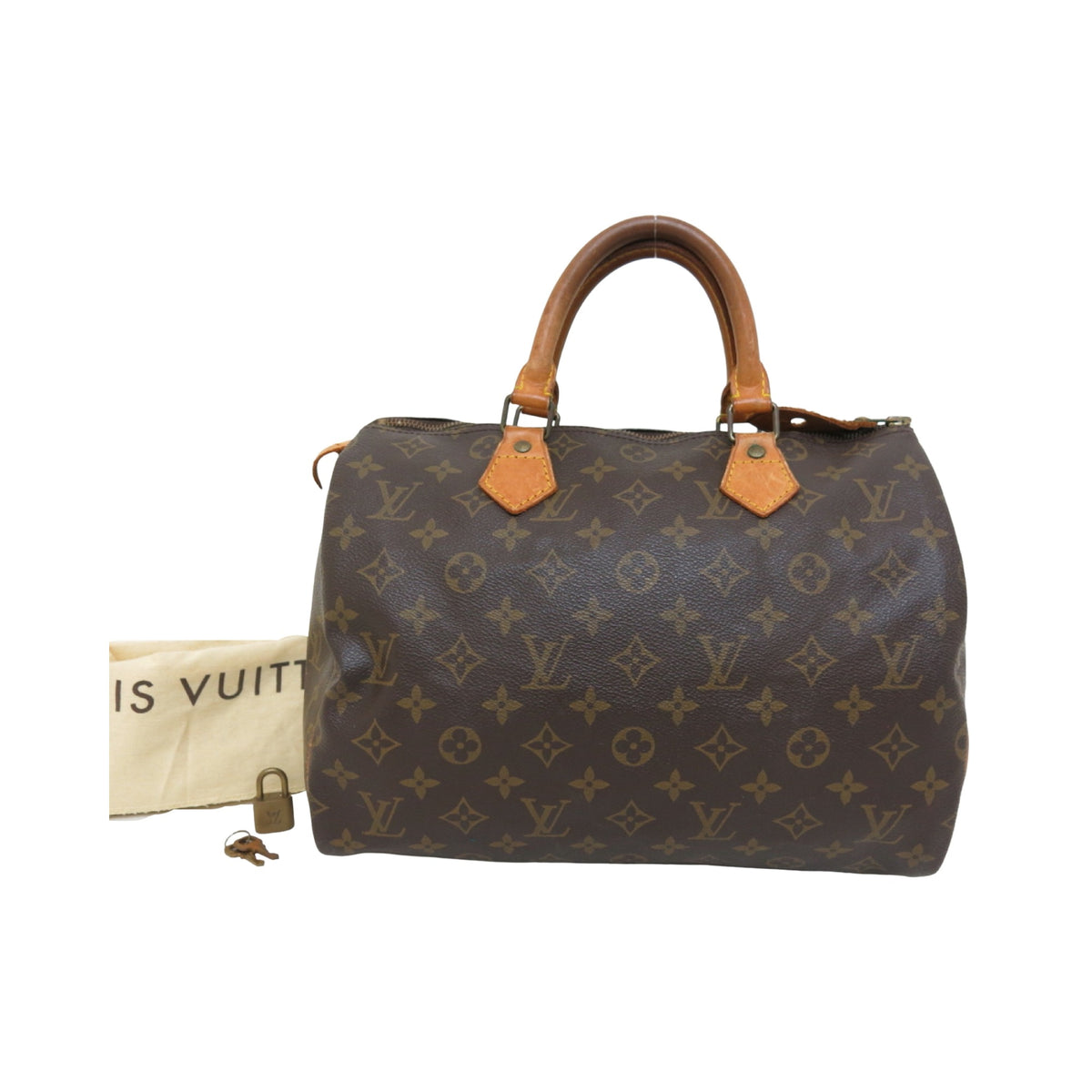 Louis Vuitton Speedy Monogram, Brown, Canvas, Handbag