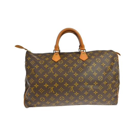 Louis Vuitton Speedy Monogram, Brown, Canvas, Handbag