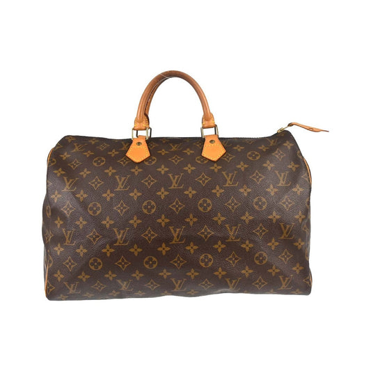 Louis Vuitton Speedy Monogram, Brown, Canvas, Handbag