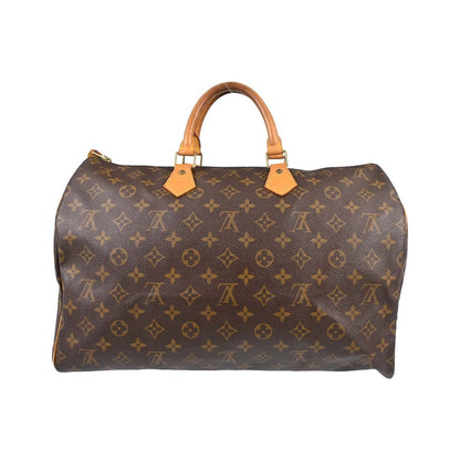 Louis Vuitton Speedy Monogram, Brown, Canvas, Handbag