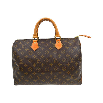 Louis Vuitton Speedy Monogram, Brown, Canvas, Handbag