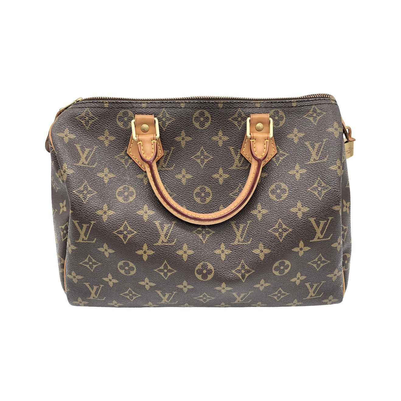 Louis Vuitton Speedy Monogram, Brown, Canvas, Handbag