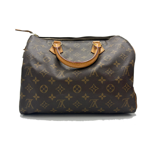 Louis Vuitton Speedy Monogram Canvas, Brown, Canvas, Handbag