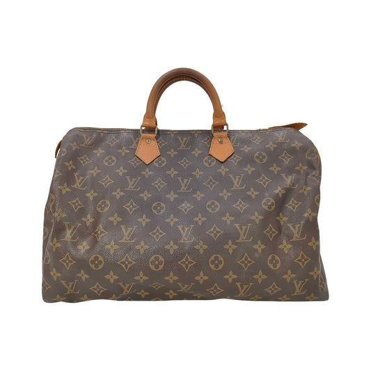 Louis Vuitton Speedy Monogram Canvas, Brown, Canvas, Handbag