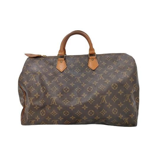 Louis Vuitton Speedy Monogram Canvas, Brown, Canvas, Handbag