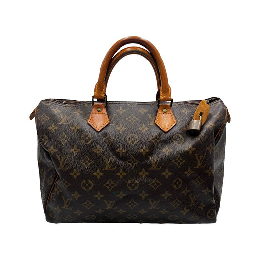 Louis Vuitton Speedy Monogram Canvas, Brown, Canvas, Handbag