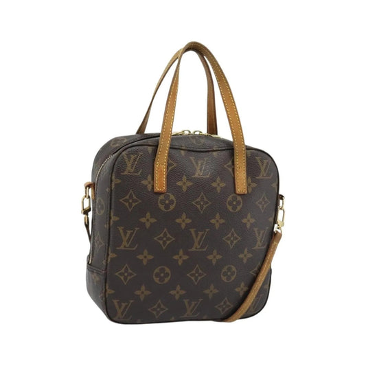 Louis Vuitton Spontini Monogram Canvas, Brown, Canvas, Handbag