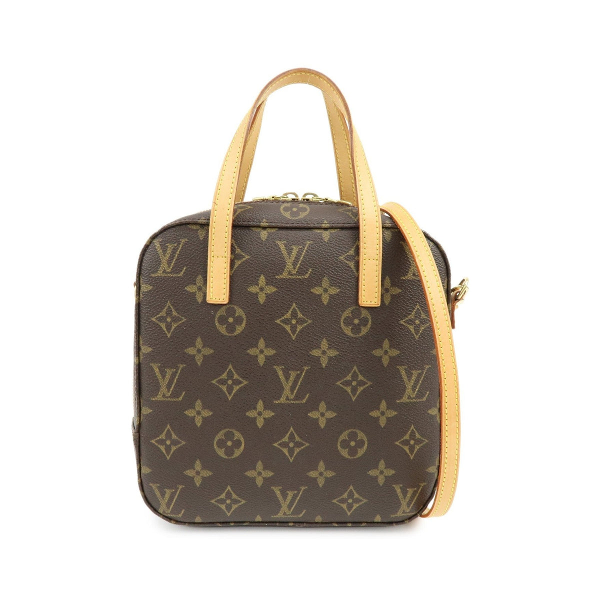 Louis Vuitton Spontini Monogram Canvas, Brown, Canvas, Handbag