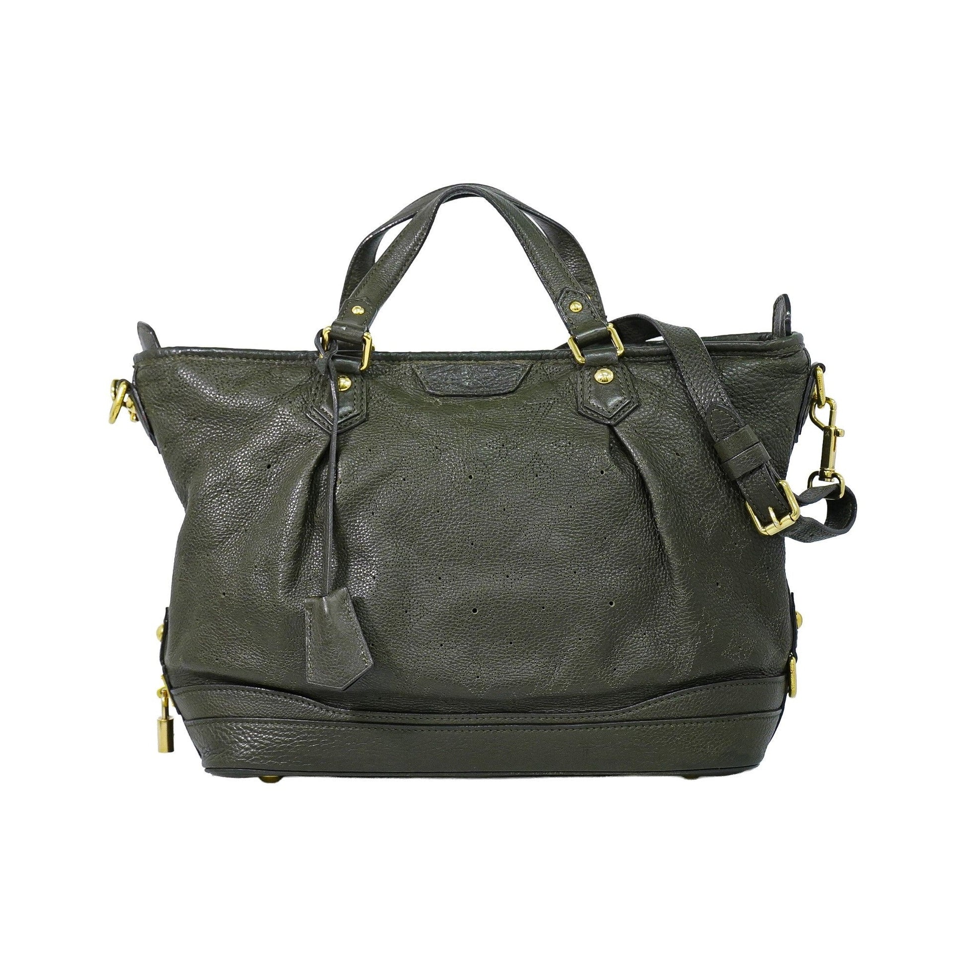 Louis Vuitton Stellar Mahina Leather, Khaki, Leather, Handbag