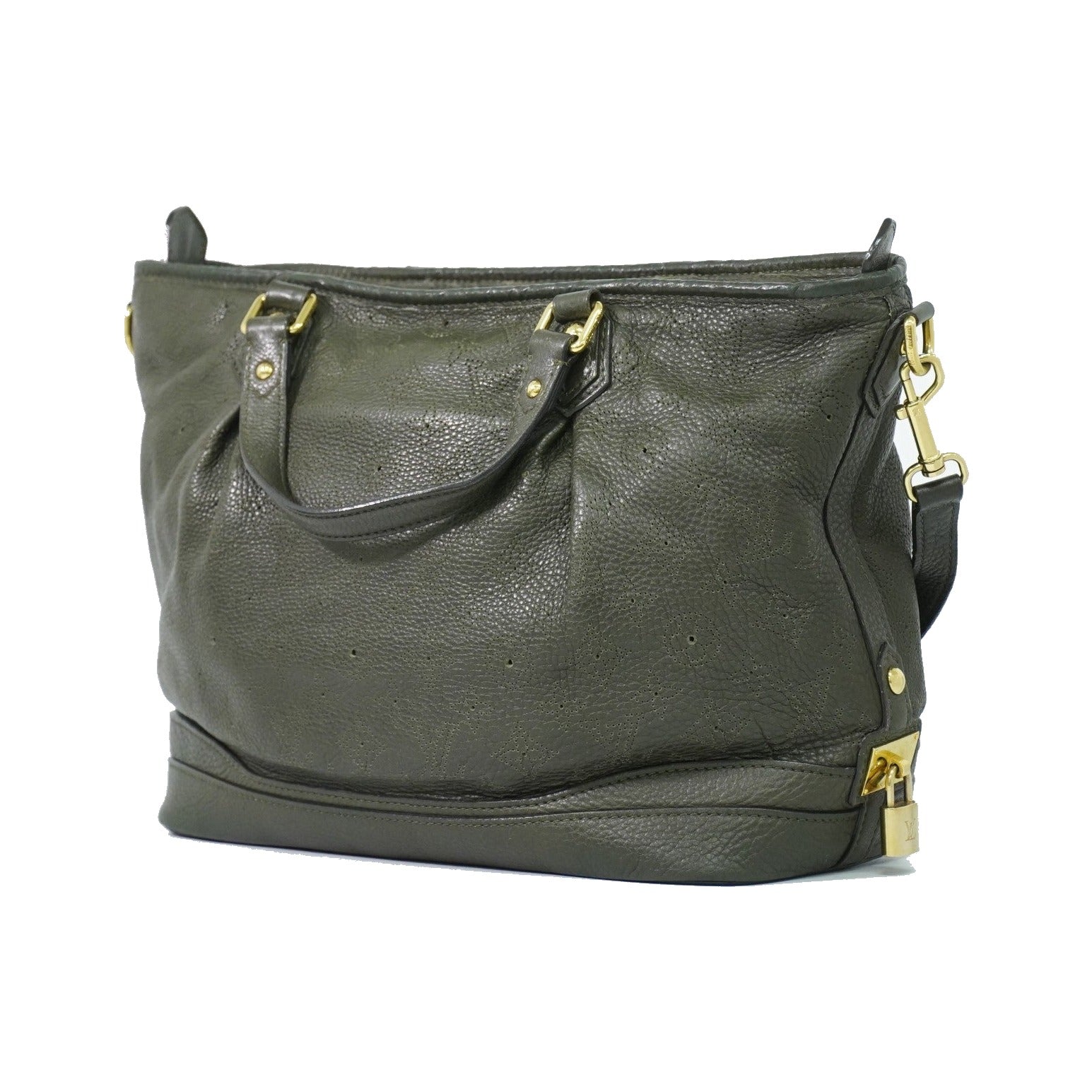 Louis Vuitton Stellar Mahina Leather, Khaki, Leather, Handbag
