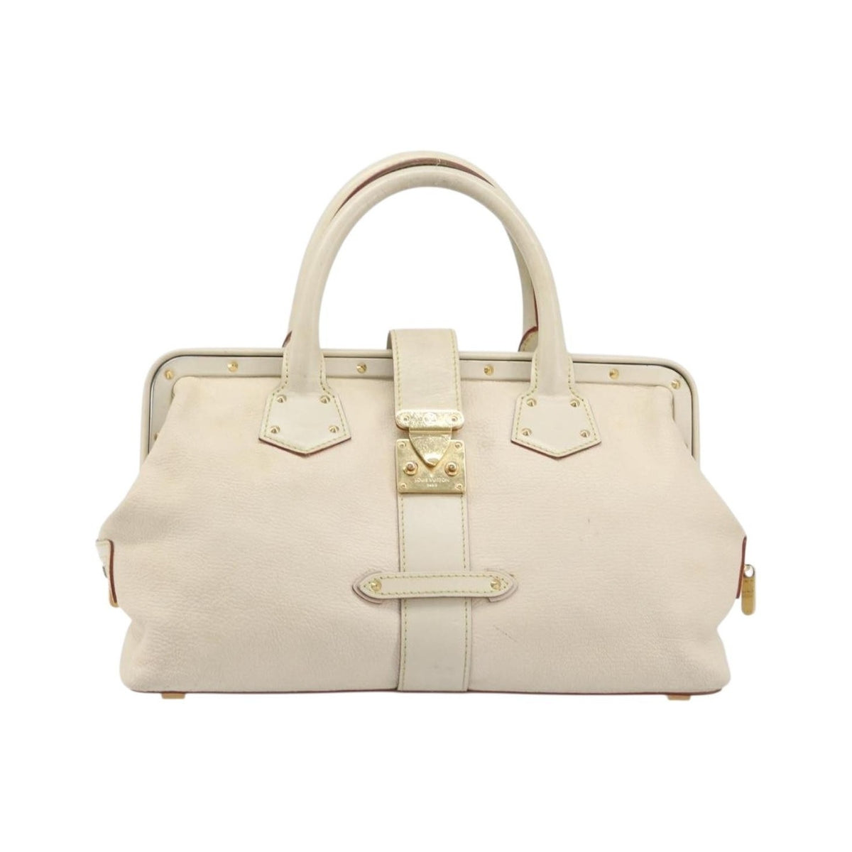 Louis Vuitton Suhali L'Ingenieux Leather, White, Leather, Handbag