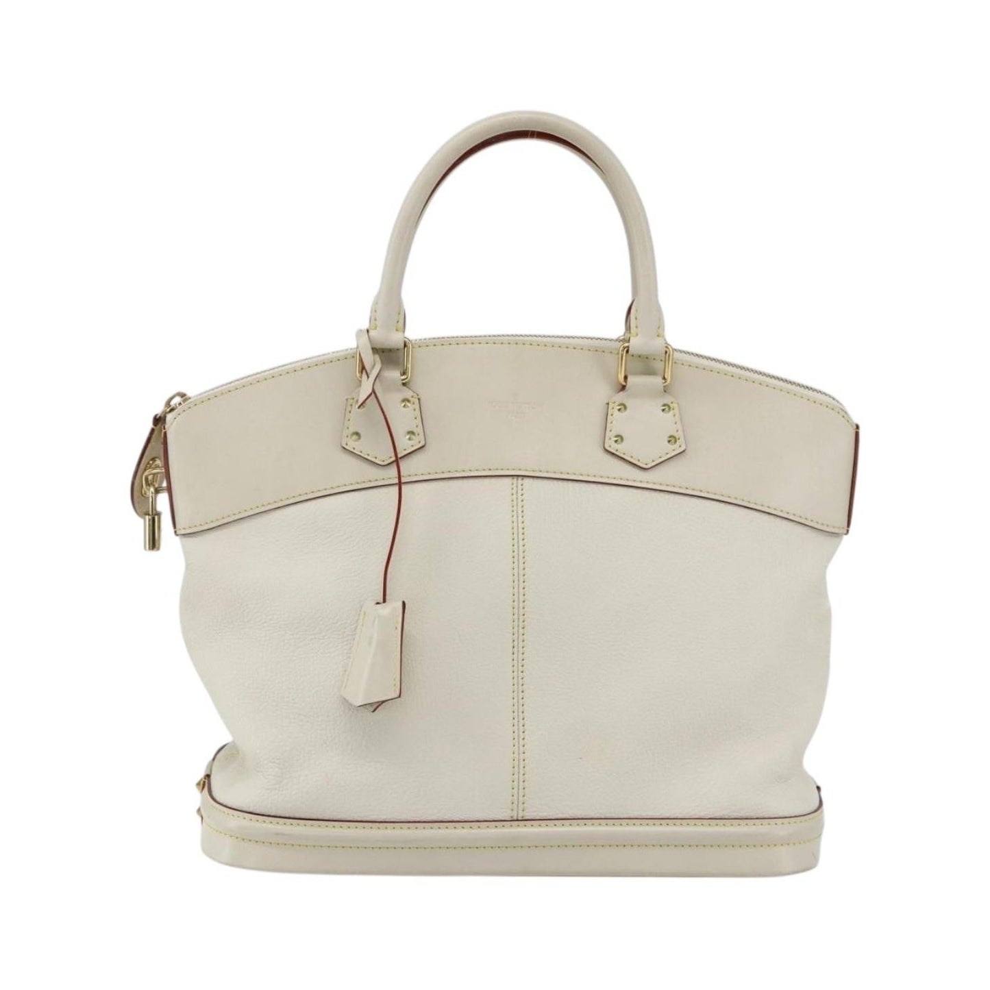 Louis Vuitton Suhali Lockit Leather, White, Leather, Handbag