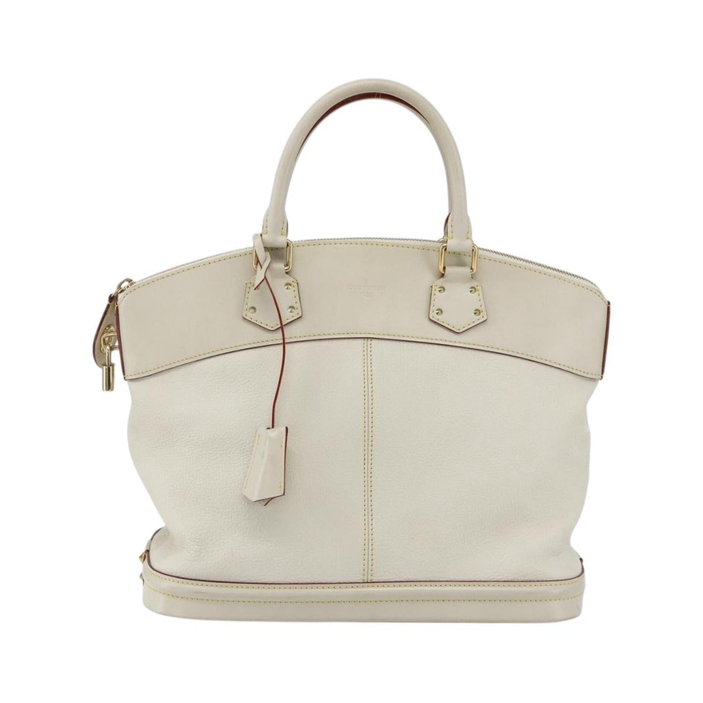 Louis Vuitton Suhali Lockit Leather, White, Leather, Handbag
