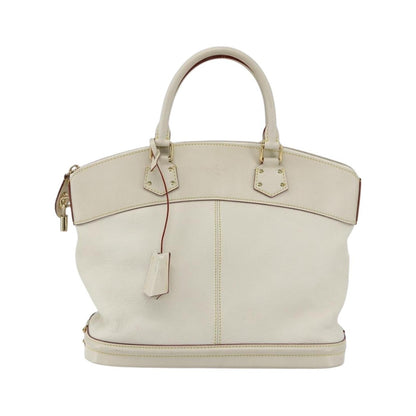 Louis Vuitton Suhali Lockit Leather, White, Leather, Handbag