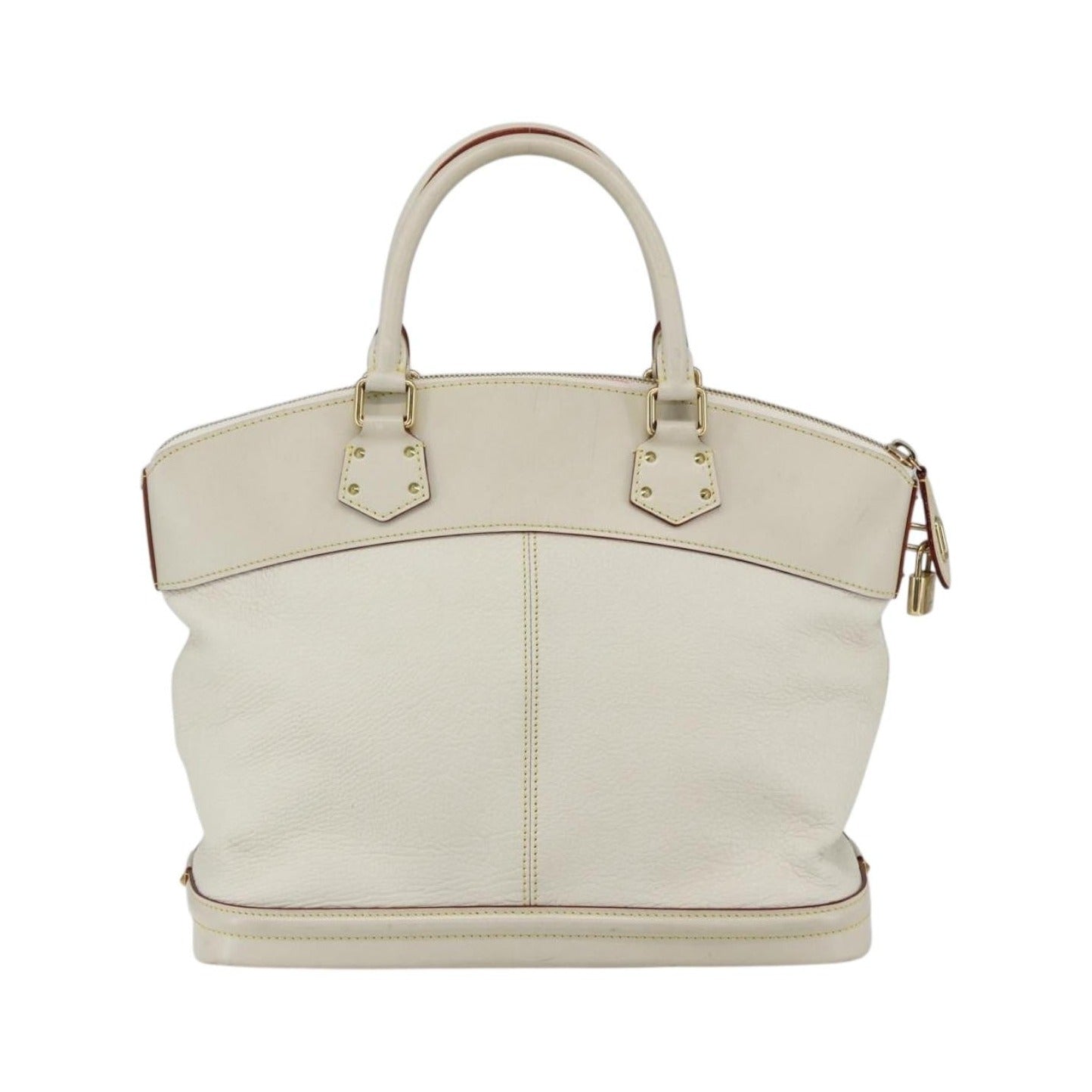 Louis Vuitton Suhali Lockit Leather, White, Leather, Handbag