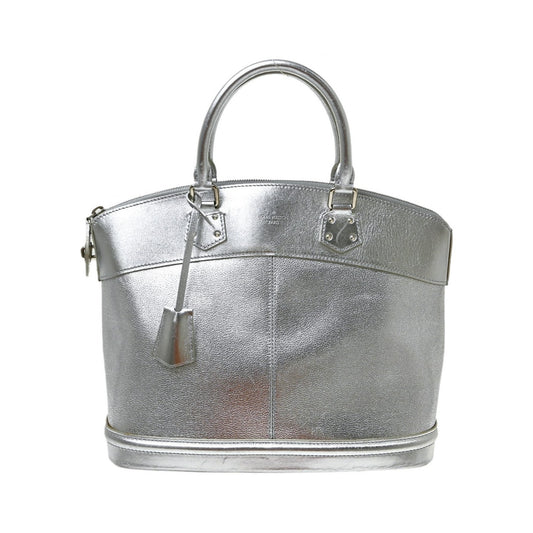 Louis Vuitton Suhali Lockit Leather, Silver, Leather, Handbag