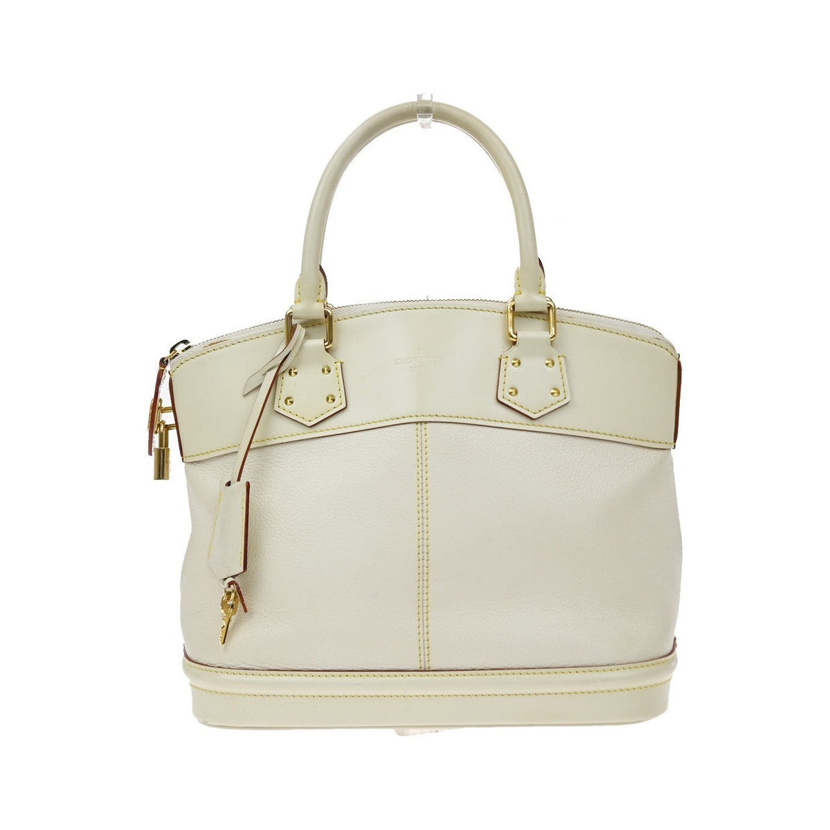 Louis Vuitton Suhali Lockit Leather, White, Leather, Handbag