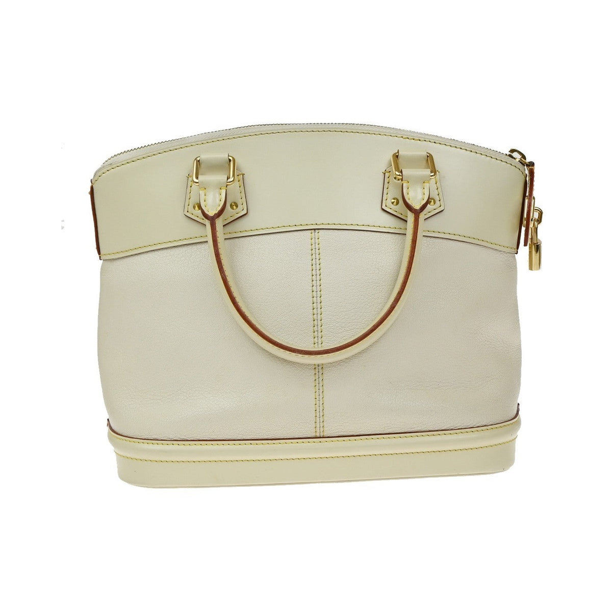 Louis Vuitton Suhali Lockit Leather, White, Leather, Handbag