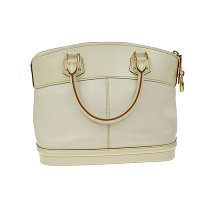 Louis Vuitton Suhali Lockit Leather, White, Leather, Handbag