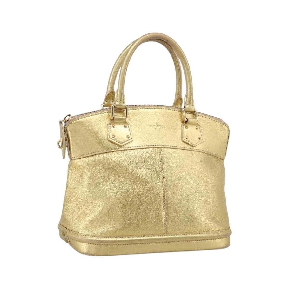 Louis Vuitton Suhali Lockit Leather, Gold, Leather, Handbag