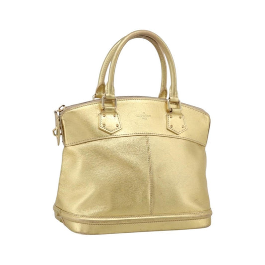 Louis Vuitton Suhali Lockit Leather, Gold, Leather, Handbag