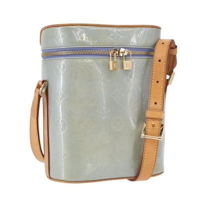 Louis Vuitton Sullivan Monogram Vernis, Blue, Patent Leather, Shoulder Bag