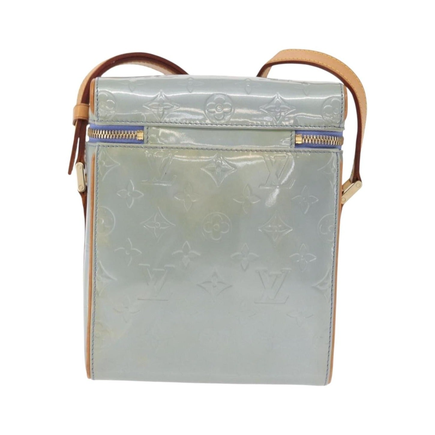 Louis Vuitton Sullivan Monogram Vernis, Blue, Patent Leather, Shoulder Bag