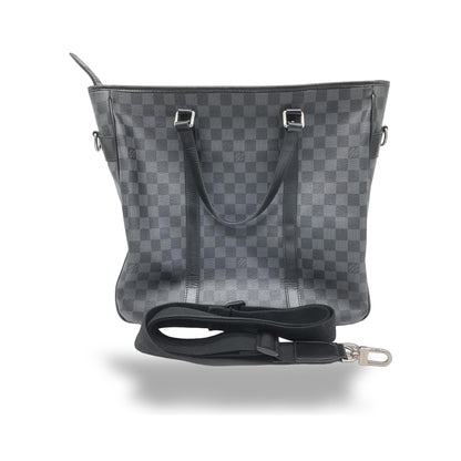 Louis Vuitton Tadao Damier, Gray, Canvas, Tote Bag