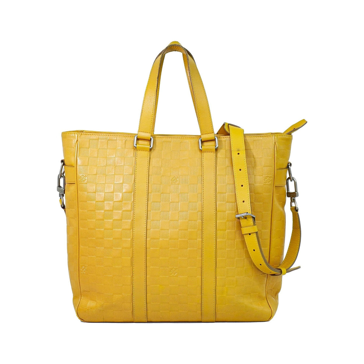 Louis Vuitton Tadao Damier Infini Leather, Yellow, Leather, Handbag