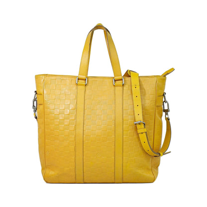Louis Vuitton Tadao Damier Infini Leather, Yellow, Leather, Handbag