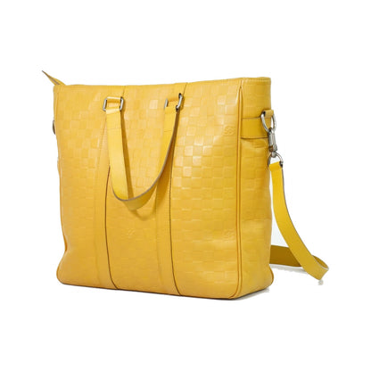 Louis Vuitton Tadao Damier Infini Leather, Yellow, Leather, Handbag