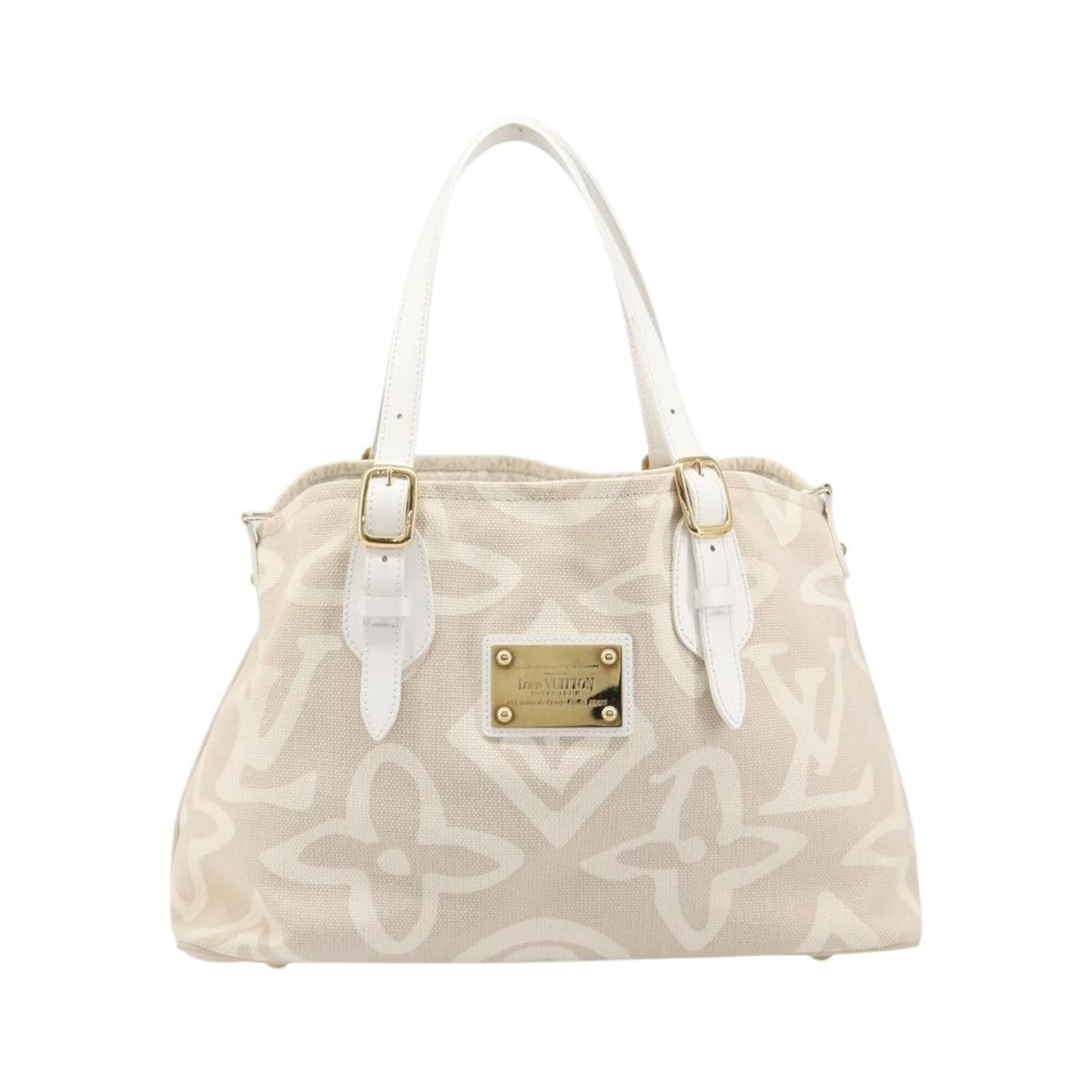 Louis Vuitton Tahitienne Cabas Canvas, Beige, Canvas, Tote Bag