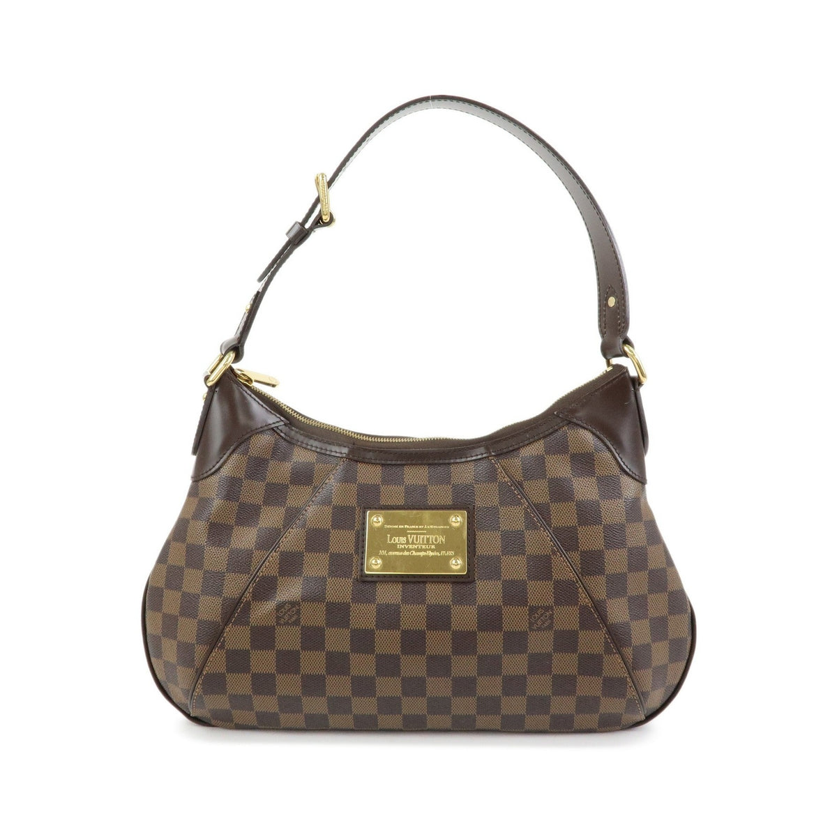 Louis Vuitton Thames Damier, Brown, Canvas, Handbag