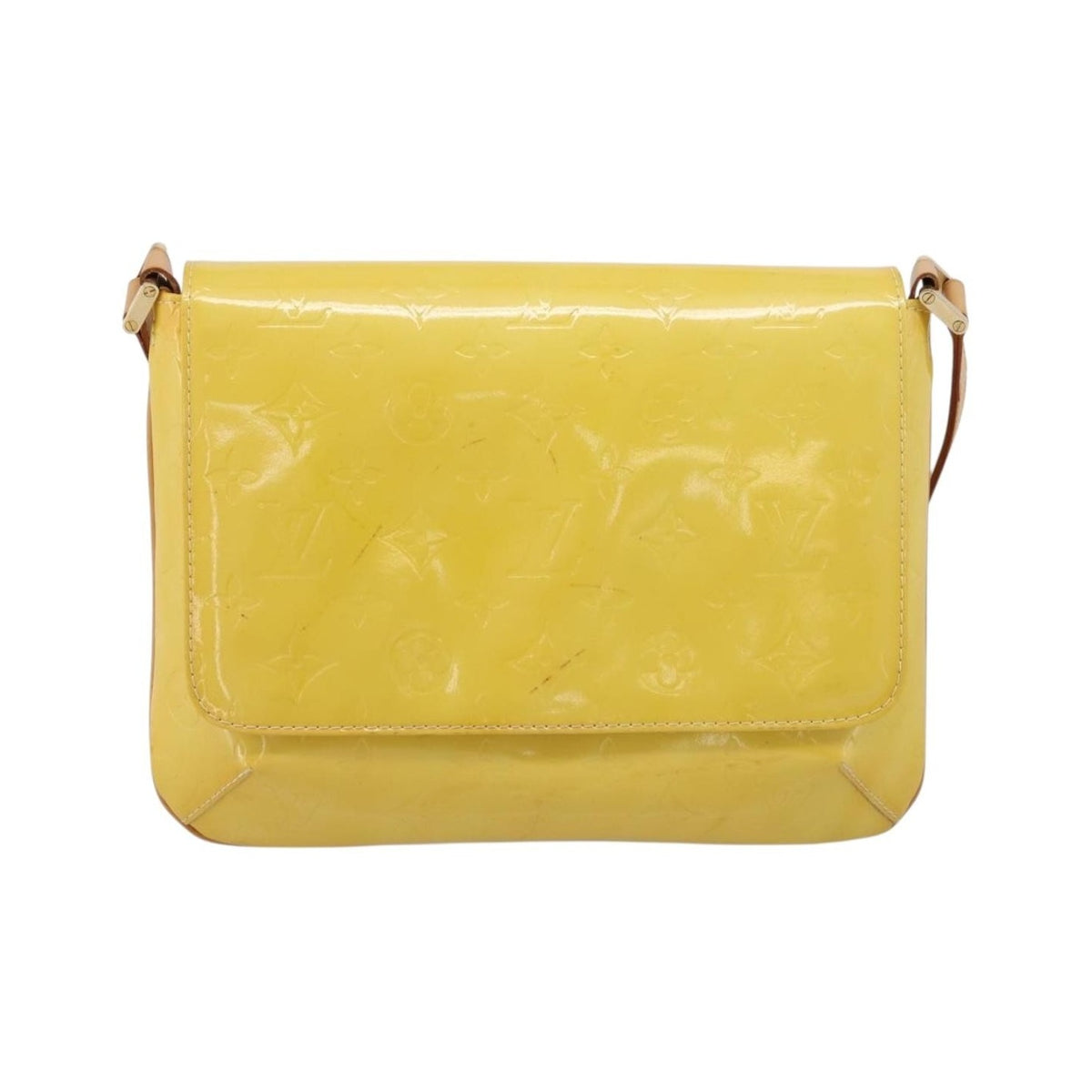 Louis Vuitton Thompson Street Monogram Vernis, Yellow, Patent Leather, Shoulder Bag