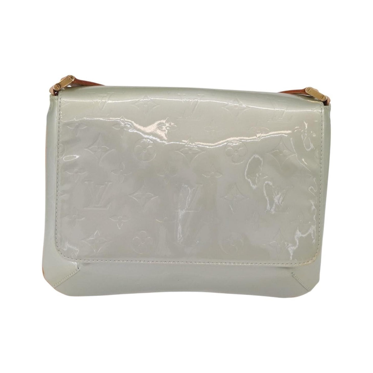 Louis Vuitton Thompson Street Monogram Vernis, Gray, Patent Leather, Shoulder Bag