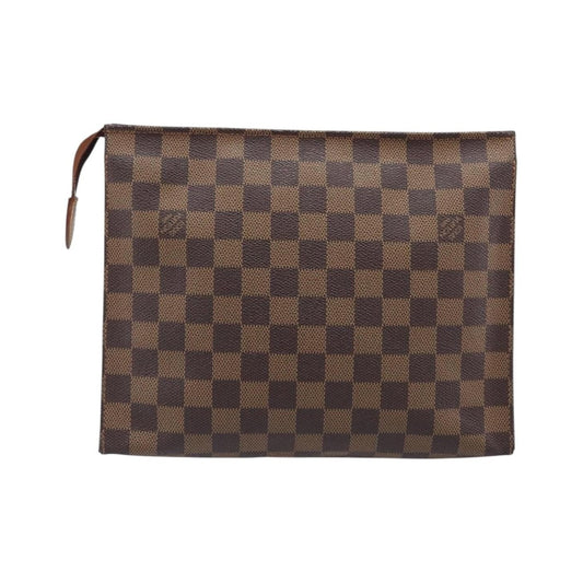 Louis Vuitton Toiletry Pouch Damier, Brown, Canvas, Clutch