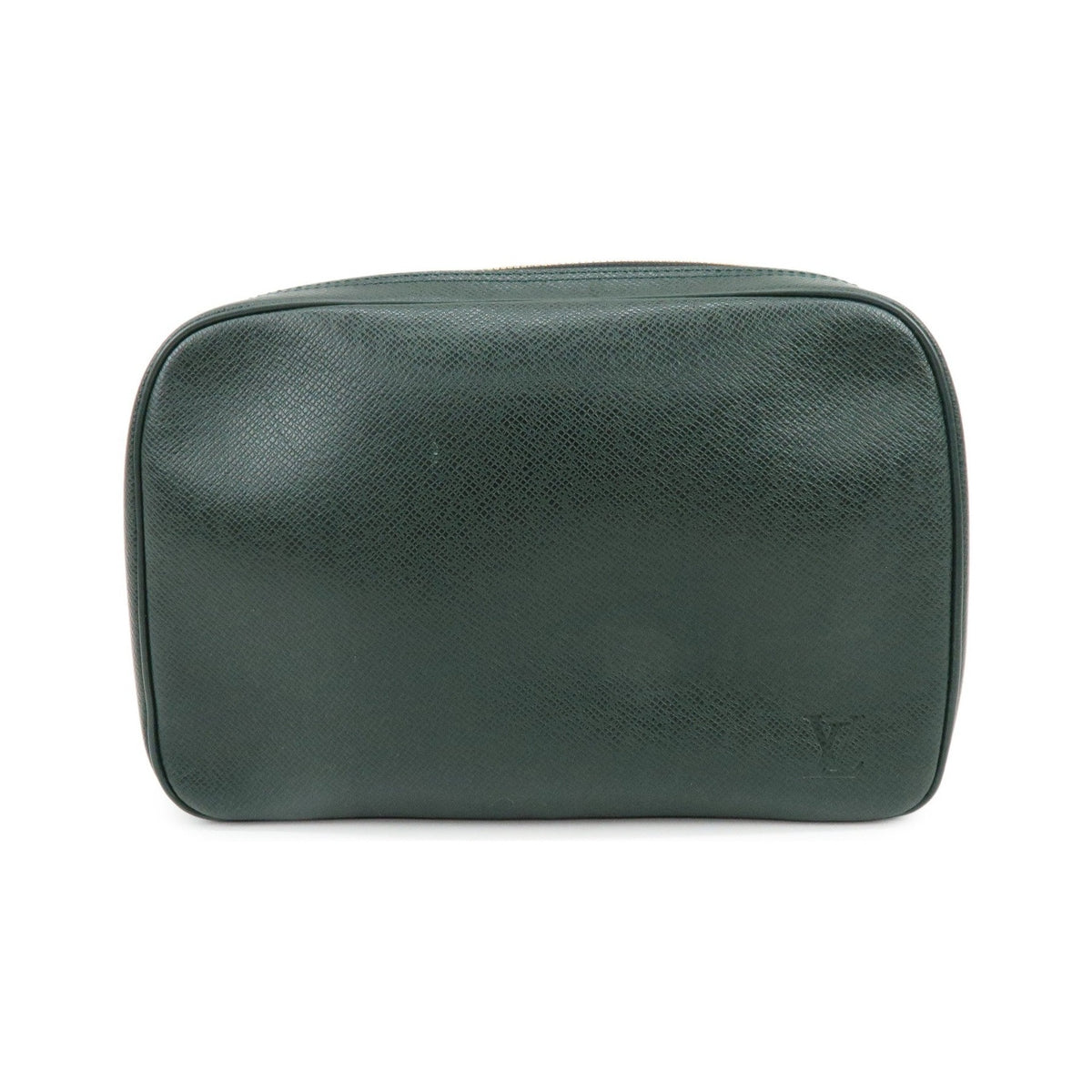 Louis Vuitton Toiletry Pouch Taiga Leather, Green, Leather, Clutch
