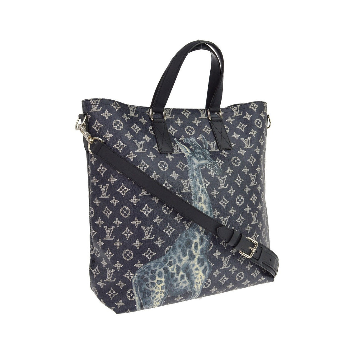 Louis Vuitton Tote Limited Edition Chapman Savane Monogram Canvas, Navy, Canvas, Tote Bag