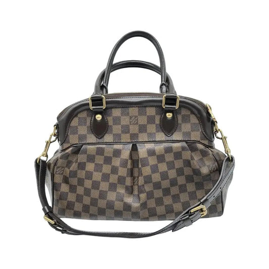 Louis Vuitton Trevi Damier Ebene, Brown, Canvas, Handbag
