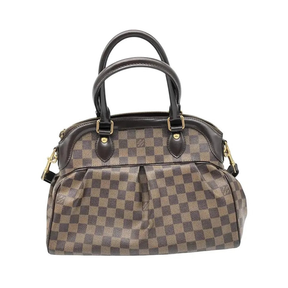 Louis Vuitton Trevi Damier Ebene, Brown, Canvas, Handbag