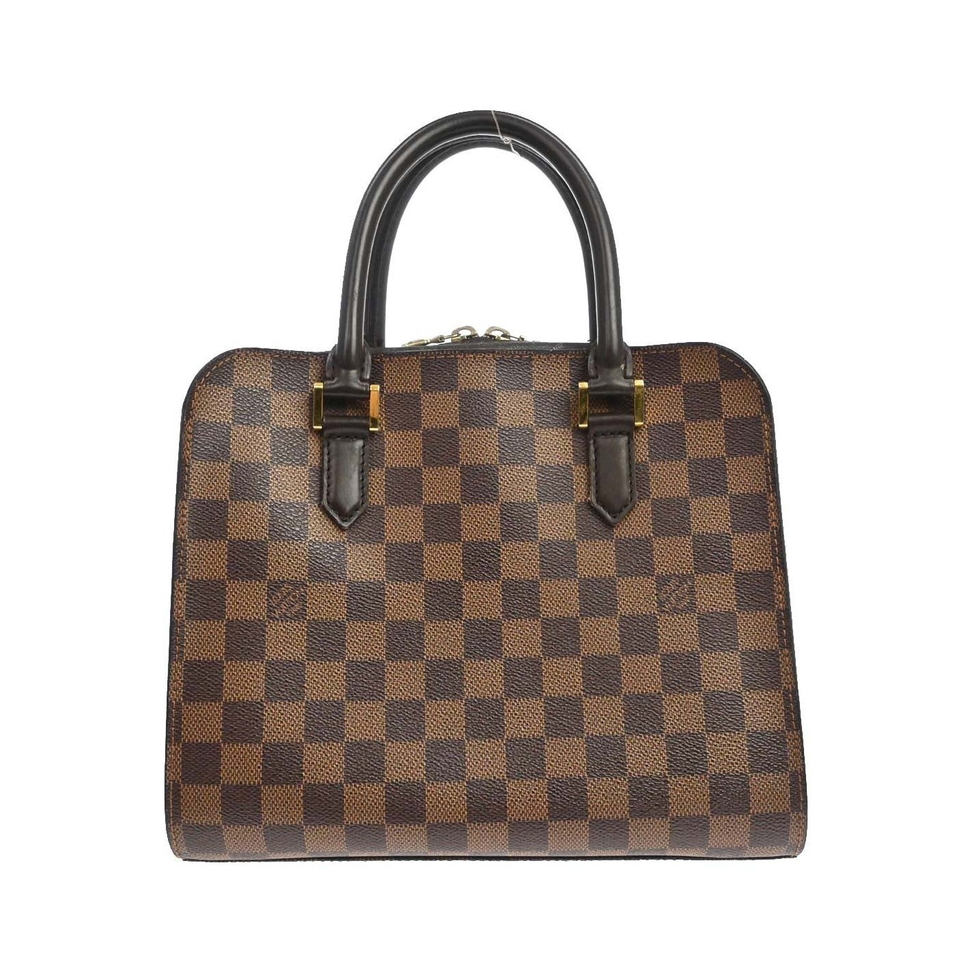 Louis Vuitton Triana Damier Ebene, Brown, Canvas, Handbag