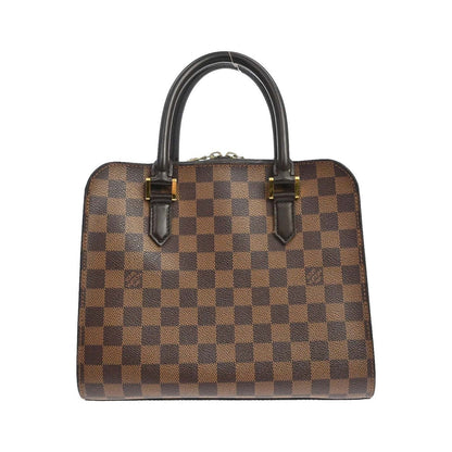 Louis Vuitton Triana Damier Ebene, Brown, Canvas, Handbag